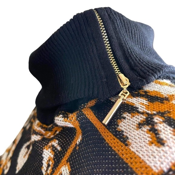 Joseph A. Women's Black Multi Floral Turtleneck Sweater Size M NWT Rtl $78 - Picture 4 of 15